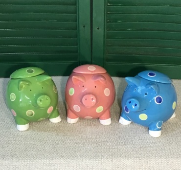 Piggy Bank Planter *Blue, Pink or Green Available*