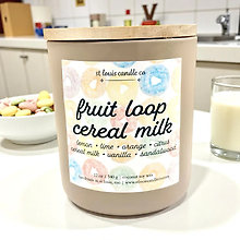 Fruit Loop Cereal Candle