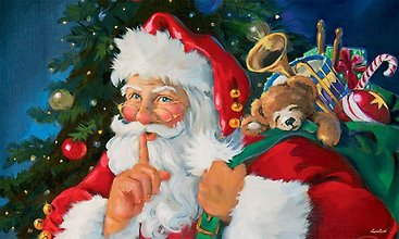 Whispering Santa Door Mat