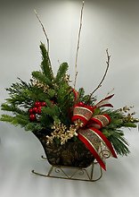 Golden Sleighride Centerpiece