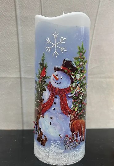 Snowman LED Candle