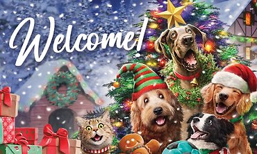Cats and Dogs Tree-Floor Mat