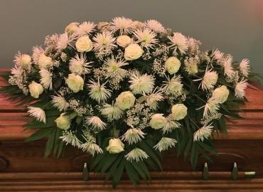 Simply White Casket Cover