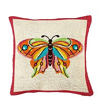 Hooked Butterfly Pillow