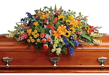 Colorful Reflections Casket Spray