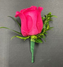 Hot Pink Rose Boutonnierre