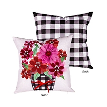 Buffalo Check Flower Pot Interchangeable Pillow Cover