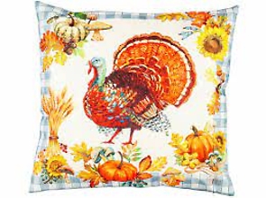 Gingham Turkey Pillow