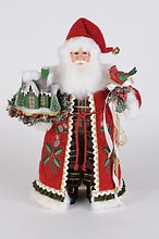 Karen Dideon Lighted Evergreen Village Santa