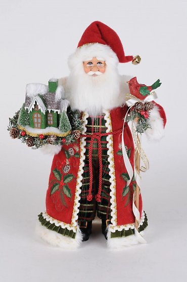 Karen Dideon Lighted Evergreen Village Santa