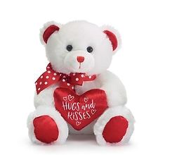 Valentine Bear Hugs & Kisses Heart