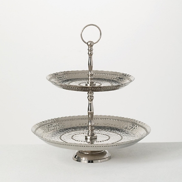 Silver Tiered Tray