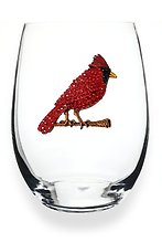 Cardinal Jeweled Stemless Glass