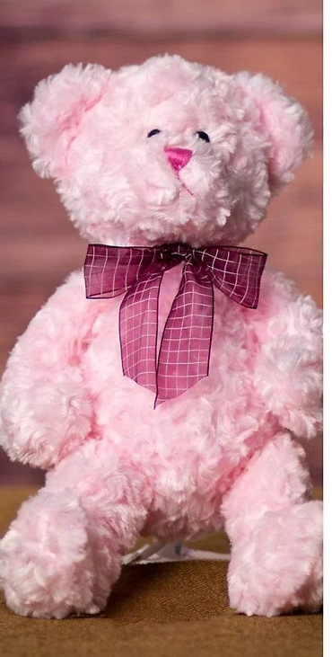 Pink Curly Teddy Bear