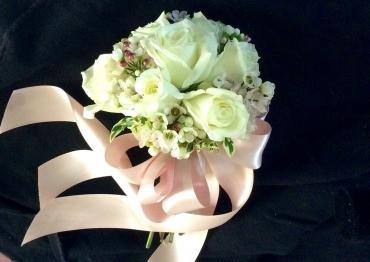 White Rose Clutch Bouquet