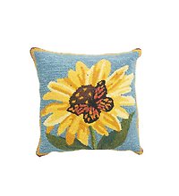 Sunflower Hooked Pillow