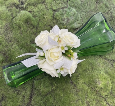 White Rose Wrist Corsage
