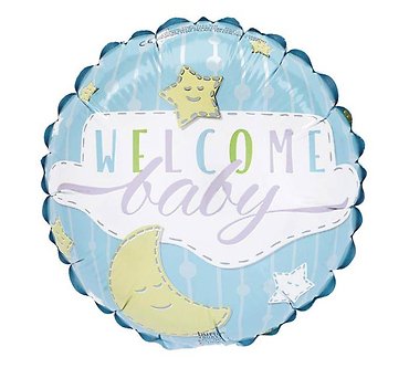 Welcome Baby Boy 9\" Mylar