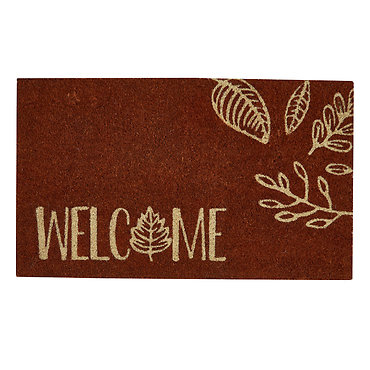 Graphic Leaves Welcome Doormat