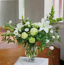 Elegant Green & White Vase