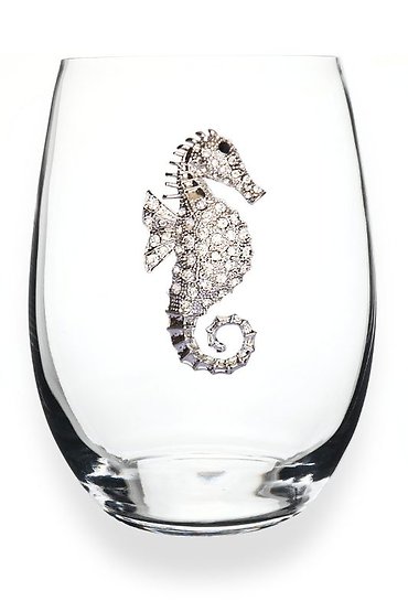 Seahorse Stemless Glass