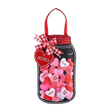 (Val Day) Mason Jar of Hearts Door Decor