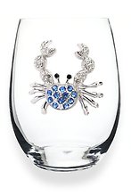 Blue Crab Stemless Glassware