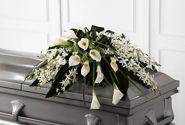 Angle Wings Casket Spray