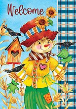 Scarecrow Birdhouse Flag