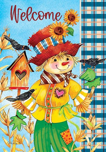 Scarecrow Birdhouse Flag